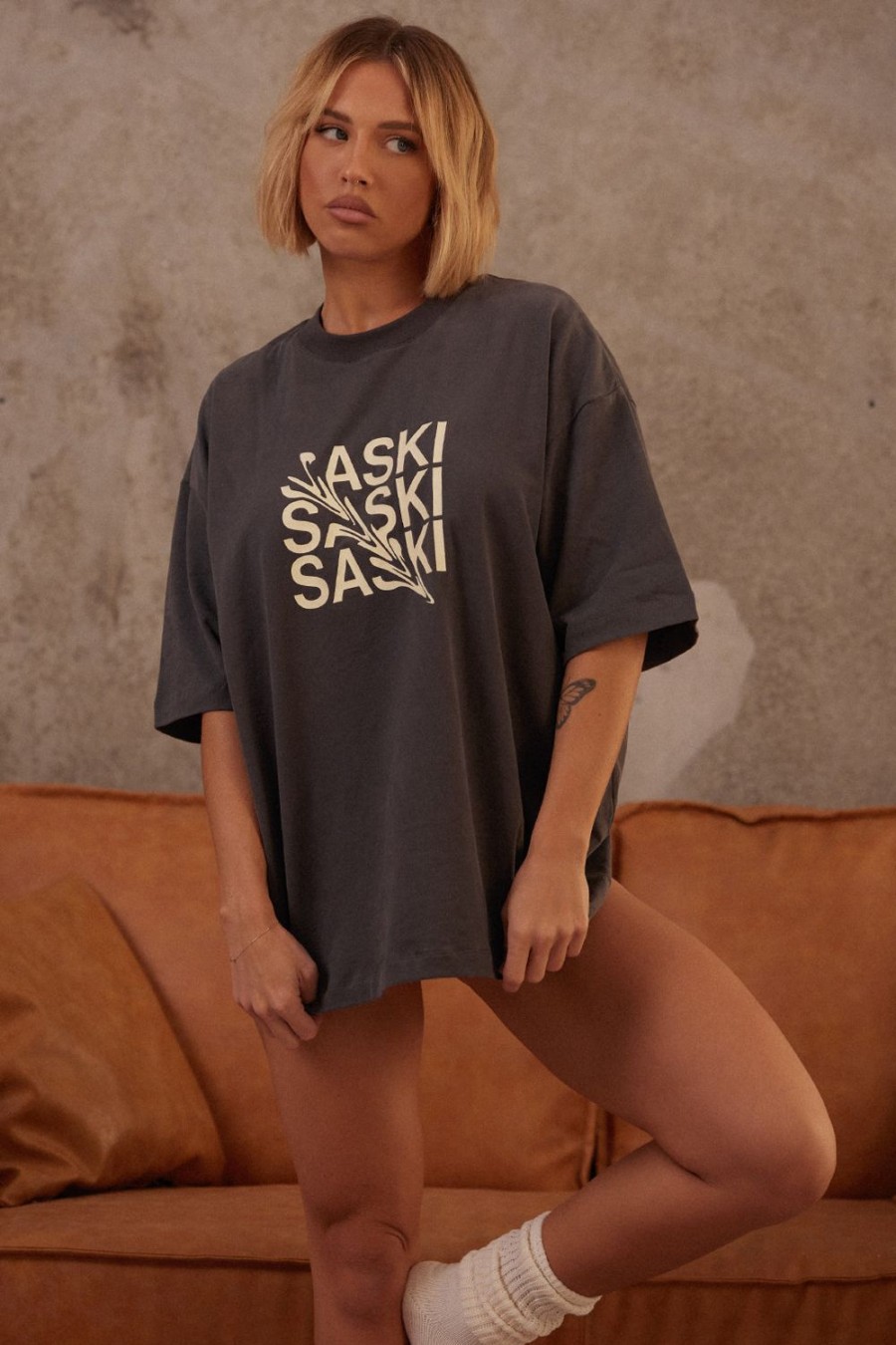 Clothing SASKI | Oversized T-Shirt | Dark Grey