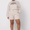 Clothing SASKI | Cropped Varsity Sweat | Stone