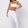 Clothing SASKI | White Mid Waist Leggings