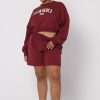 Clothing SASKI | Sweat Shorts | Burgundy