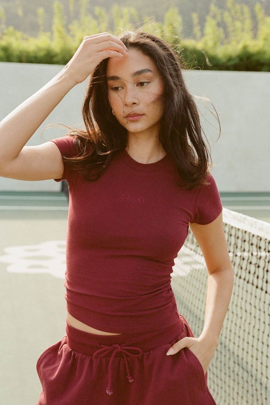 Clothing SASKI | Fitted Tee | Burgundy